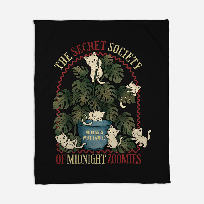 The Secret Society Of Midnight Zoomies-None-Fleece-Blanket-Trendlory