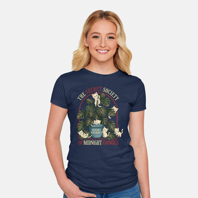 The Secret Society Of Midnight Zoomies-Womens-Fitted-Tee-Trendlory