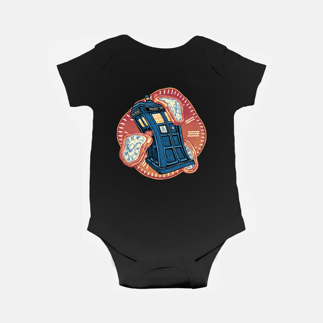 The Distortion Of Time-Baby-Basic-Onesie-glitchygorilla
