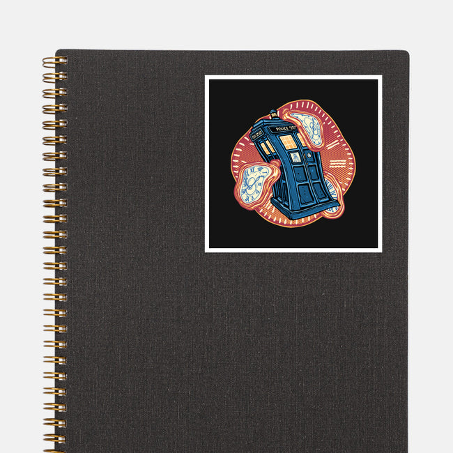 The Distortion Of Time-None-Glossy-Sticker-glitchygorilla