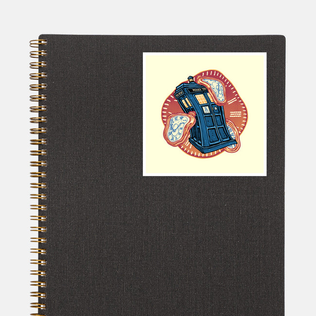 The Distortion Of Time-None-Glossy-Sticker-glitchygorilla