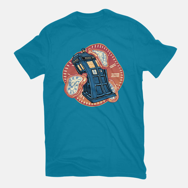 The Distortion Of Time-Womens-Fitted-Tee-glitchygorilla