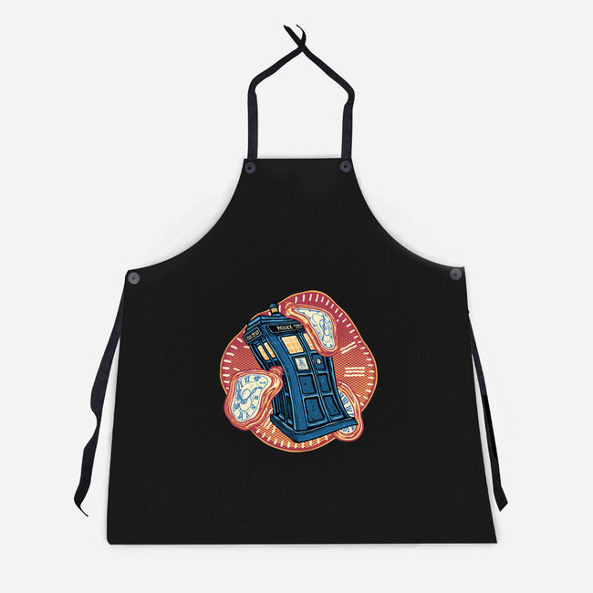 The Distortion Of Time-Unisex-Kitchen-Apron-glitchygorilla