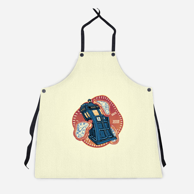 The Distortion Of Time-Unisex-Kitchen-Apron-glitchygorilla