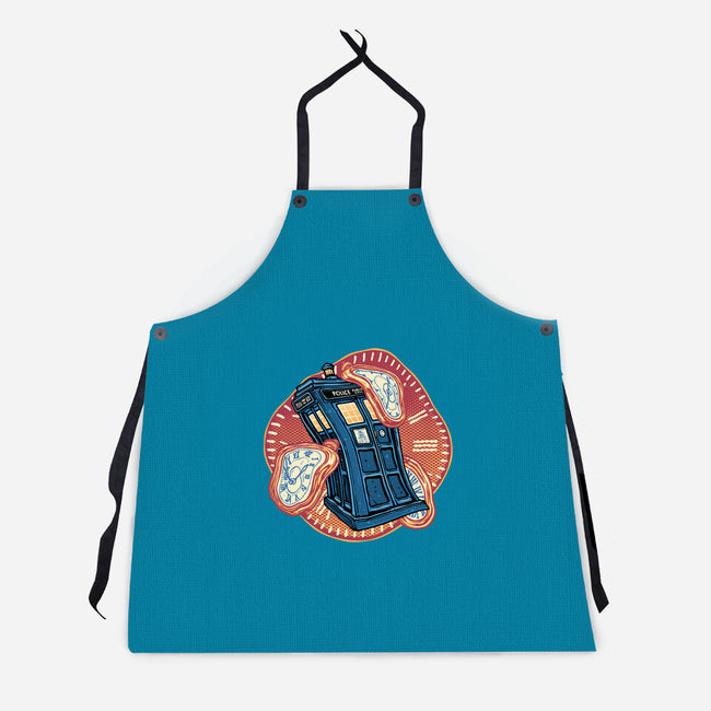 The Distortion Of Time-Unisex-Kitchen-Apron-glitchygorilla