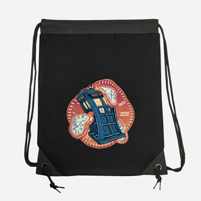 The Distortion Of Time-None-Drawstring-Bag-glitchygorilla