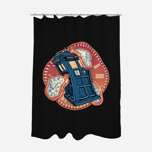 The Distortion Of Time-None-Polyester-Shower Curtain-glitchygorilla
