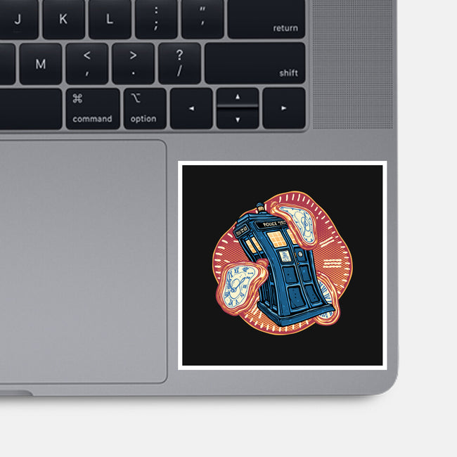 The Distortion Of Time-None-Glossy-Sticker-glitchygorilla