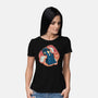 The Distortion Of Time-Womens-Basic-Tee-glitchygorilla