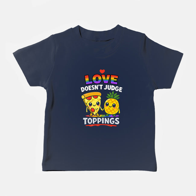 Love Doesn't Judge Topping-Baby-Basic-Tee-fanfabio