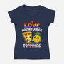 Love Doesn't Judge Topping-Womens-V-Neck-Tee-fanfabio