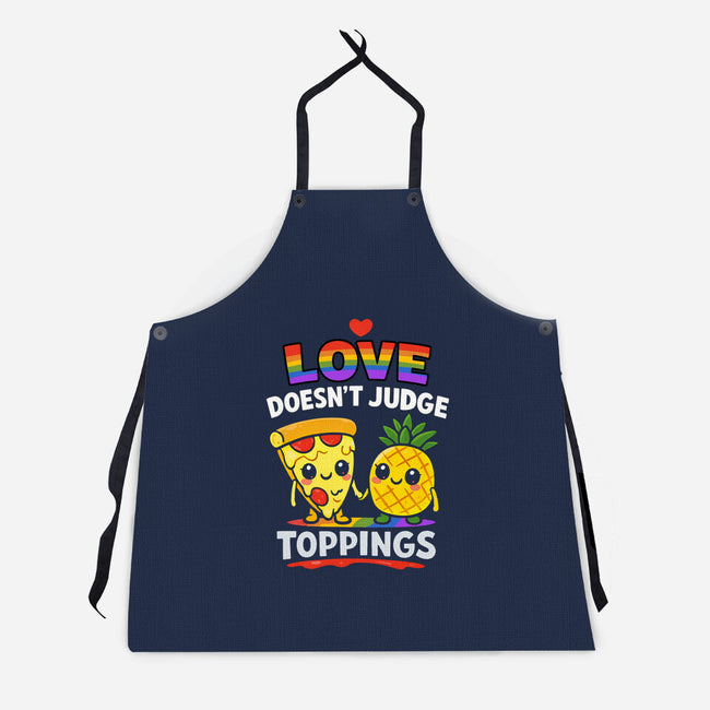 Love Doesn't Judge Topping-Unisex-Kitchen-Apron-fanfabio