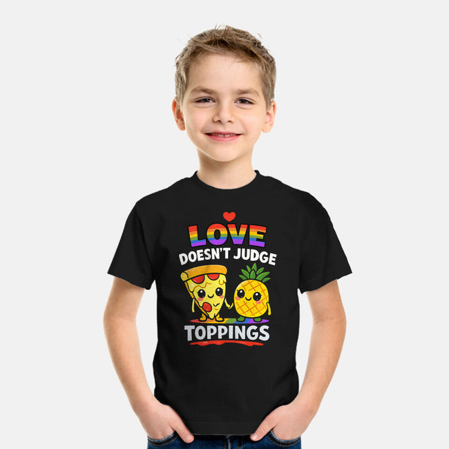 Love Doesn't Judge Topping-Youth-Basic-Tee-fanfabio