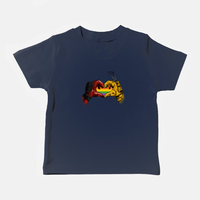 Mutant Love Rainbow-Baby-Basic-Tee-fanfabio
