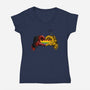 Mutant Love Rainbow-Womens-V-Neck-Tee-fanfabio