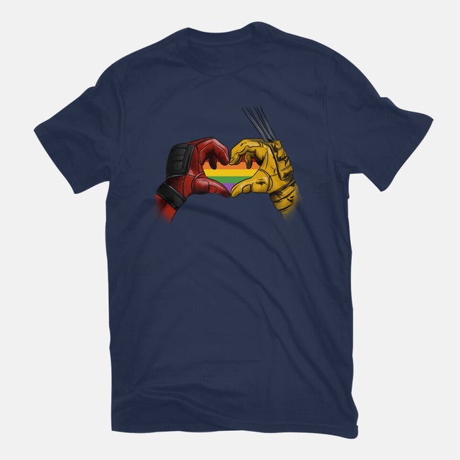 Mutant Love Rainbow-Womens-Fitted-Tee-fanfabio