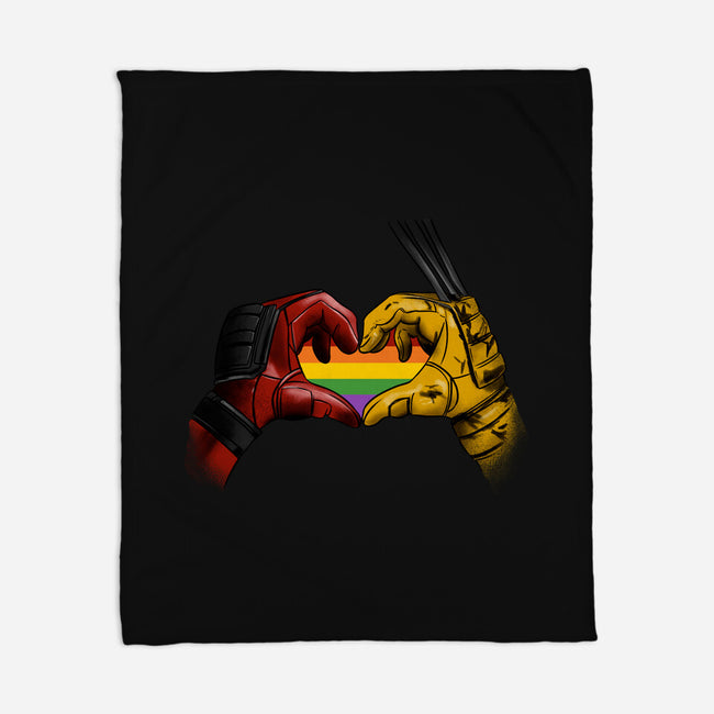 Mutant Love Rainbow-None-Fleece-Blanket-fanfabio