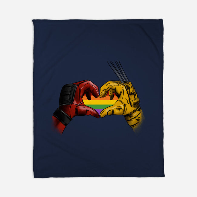 Mutant Love Rainbow-None-Fleece-Blanket-fanfabio