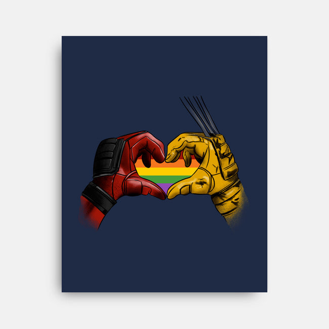 Mutant Love Rainbow-None-Stretched-Canvas-fanfabio