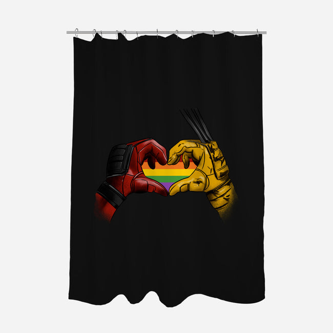 Mutant Love Rainbow-None-Polyester-Shower Curtain-fanfabio