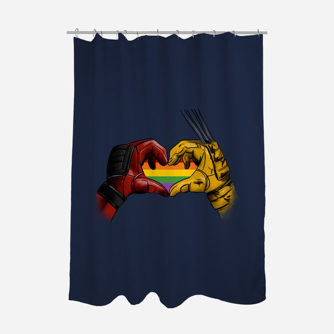 Mutant Love Rainbow-None-Polyester-Shower Curtain-fanfabio