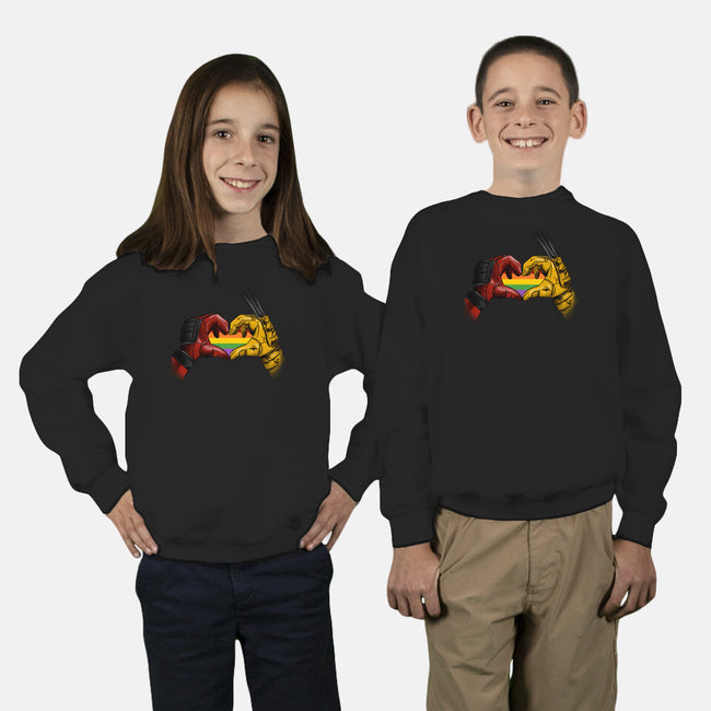 Mutant Love Rainbow-Youth-Crew Neck-Sweatshirt-fanfabio