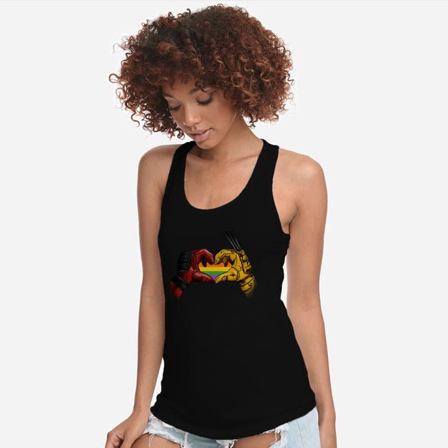 Mutant Love Rainbow-Womens-Racerback-Tank-fanfabio