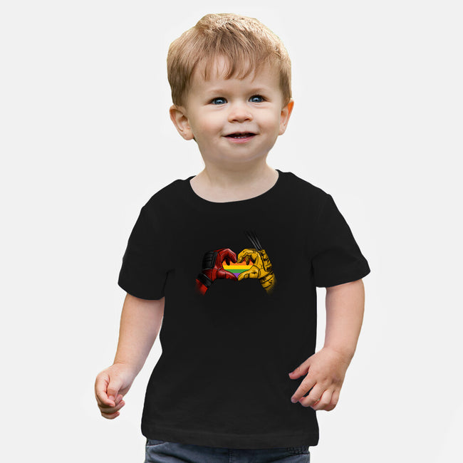Mutant Love Rainbow-Baby-Basic-Tee-fanfabio