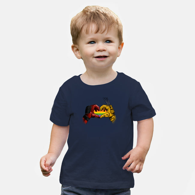 Mutant Love Rainbow-Baby-Basic-Tee-fanfabio