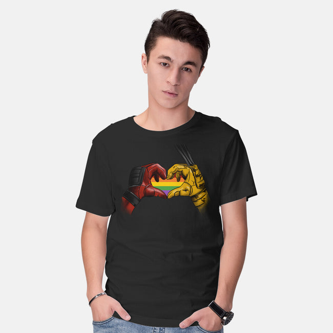 Mutant Love Rainbow-Mens-Basic-Tee-fanfabio