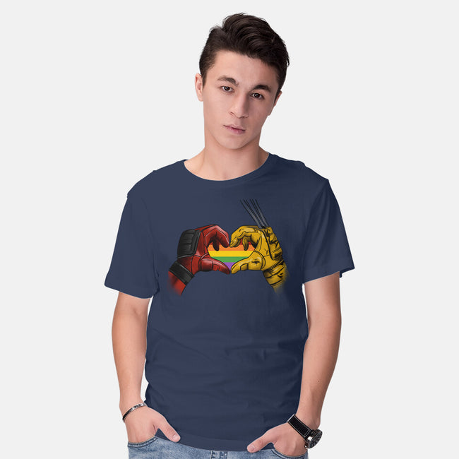 Mutant Love Rainbow-Mens-Basic-Tee-fanfabio