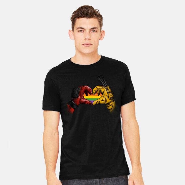 Mutant Love Rainbow-Mens-Heavyweight-Tee-fanfabio