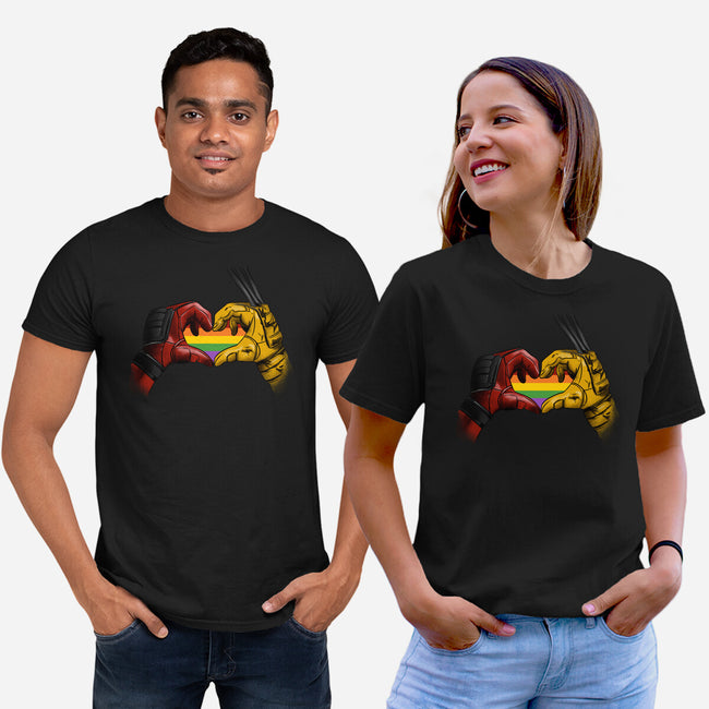 Mutant Love Rainbow-Unisex-Basic-Tee-fanfabio