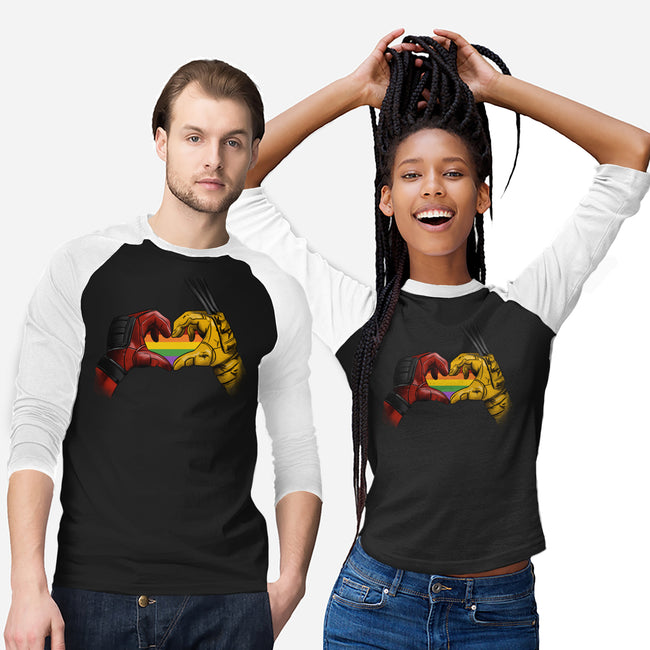 Mutant Love Rainbow-Unisex-Baseball-Tee-fanfabio