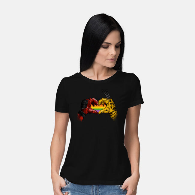 Mutant Love Rainbow-Womens-Basic-Tee-fanfabio
