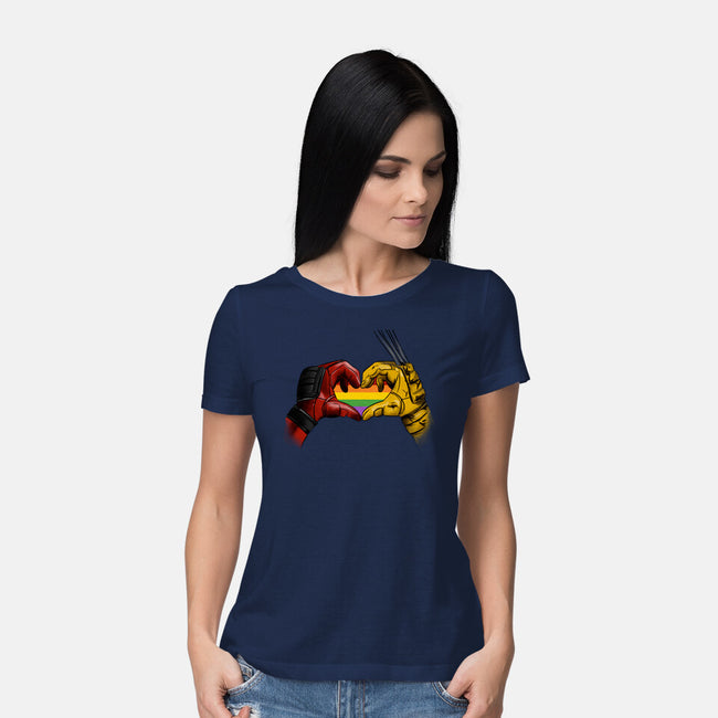 Mutant Love Rainbow-Womens-Basic-Tee-fanfabio