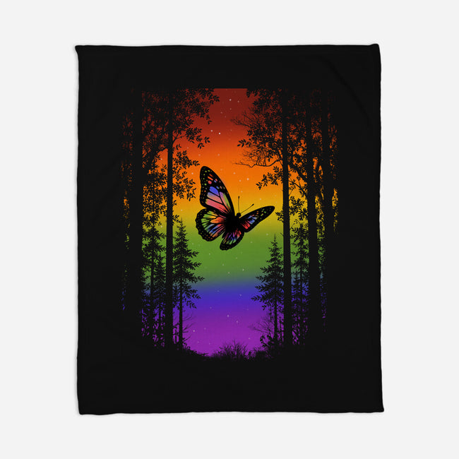 Pride Butterfly-None-Fleece-Blanket-fanfabio