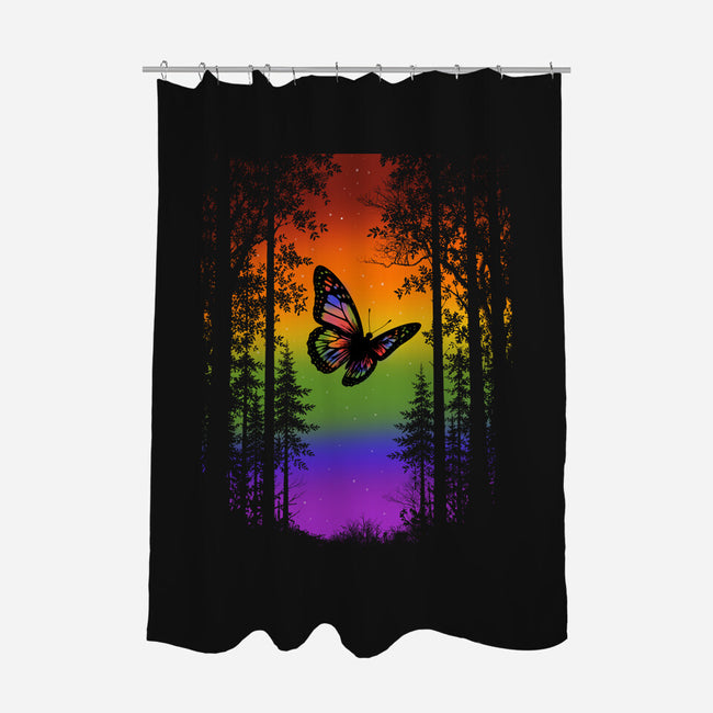 Pride Butterfly-None-Polyester-Shower Curtain-fanfabio