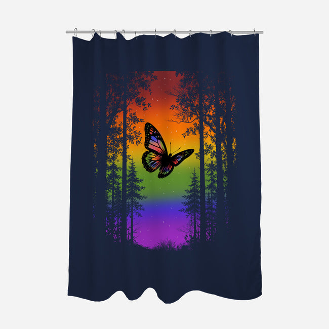 Pride Butterfly-None-Polyester-Shower Curtain-fanfabio