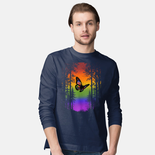 Pride Butterfly-Mens-Long Sleeved-Tee-fanfabio