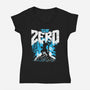 Zero Slayer-Womens-V-Neck-Tee-rocketman_art