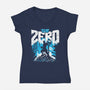 Zero Slayer-Womens-V-Neck-Tee-rocketman_art