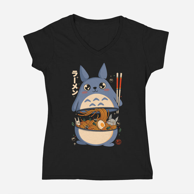 My Neighbor Ramen-Womens-V-Neck-Tee-Eoli Studio