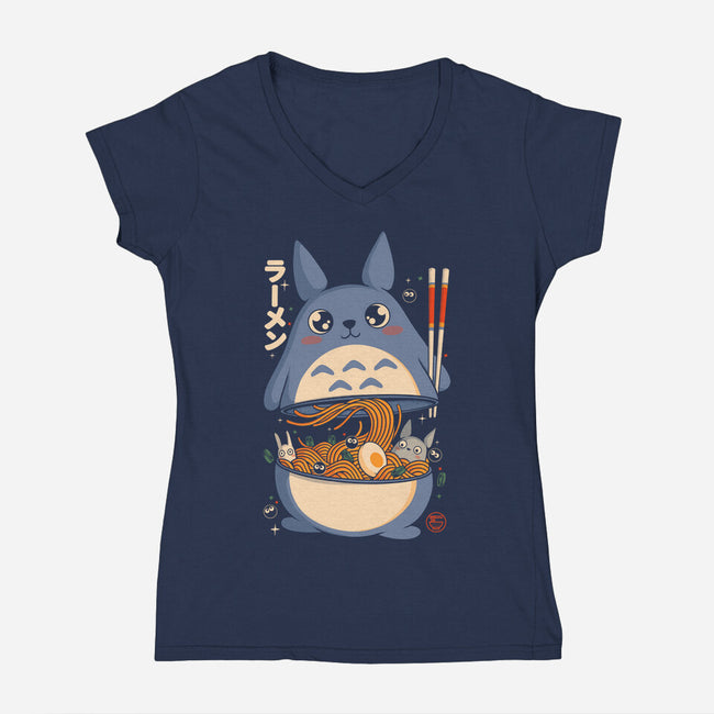 My Neighbor Ramen-Womens-V-Neck-Tee-Eoli Studio