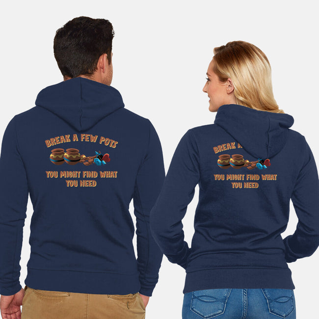 Break A Few Pots-Unisex-Zip-Up-Sweatshirt-rmatix