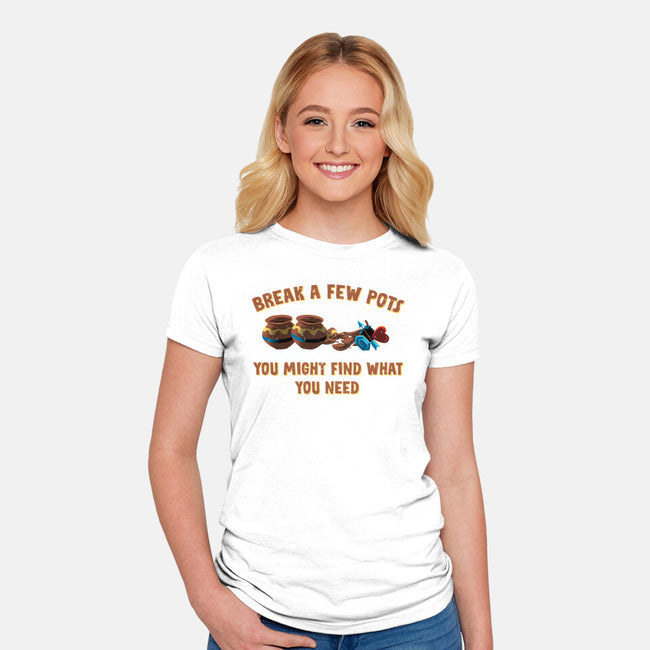 Break A Few Pots-Womens-Fitted-Tee-rmatix