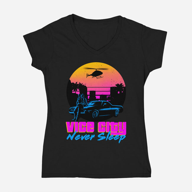 Never Sleep-Womens-V-Neck-Tee-rmatix