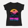 Never Sleep-Womens-V-Neck-Tee-rmatix