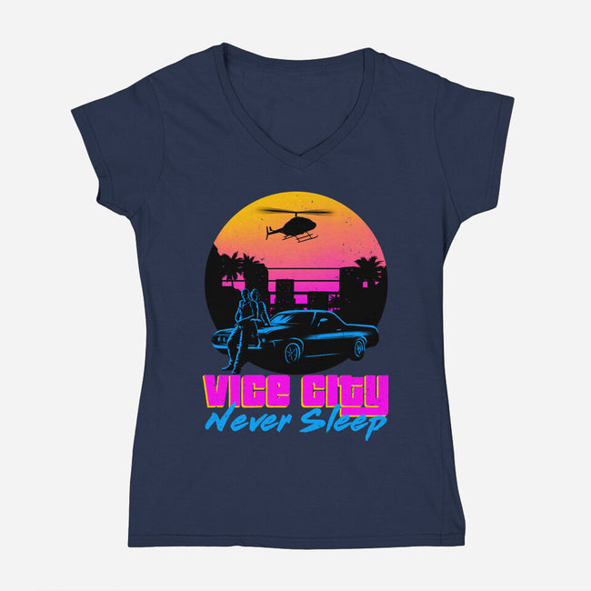 Never Sleep-Womens-V-Neck-Tee-rmatix