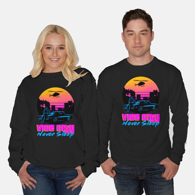 Never Sleep-Unisex-Crew Neck-Sweatshirt-rmatix